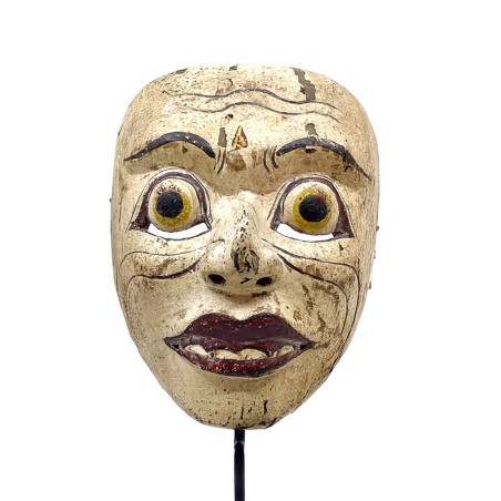 Masque balinais Topeng  ancien en bois sculpté peint