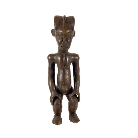 Statue africaine du culte Byéri. Pahouins, Ethnie Fang, ancien en bois sculpté patiné