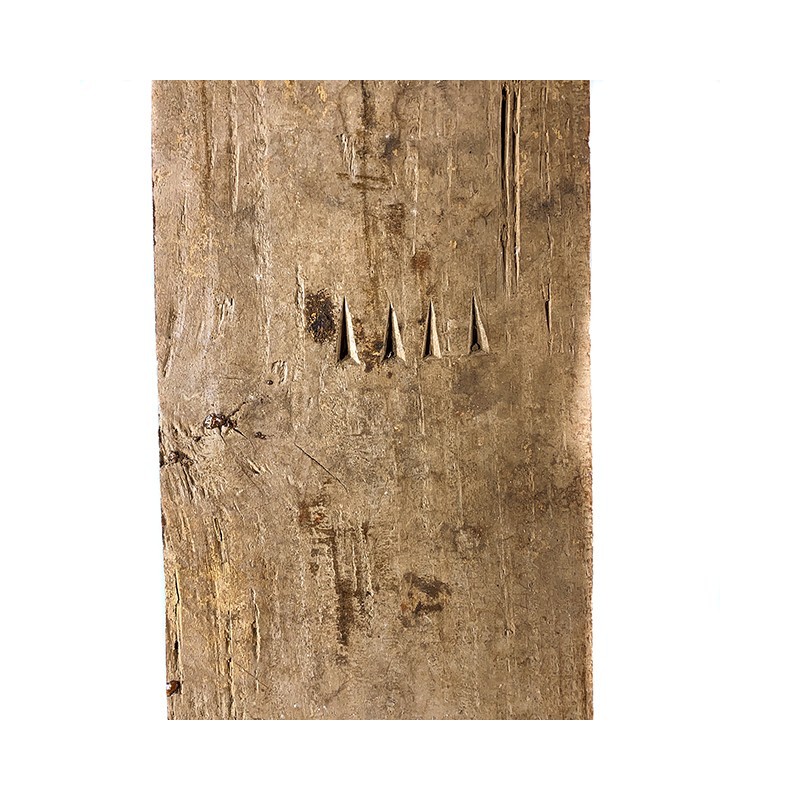 Panneaux anciens en bois sculpté, partie avant d'une maison Tongkonan, peuple Toraja