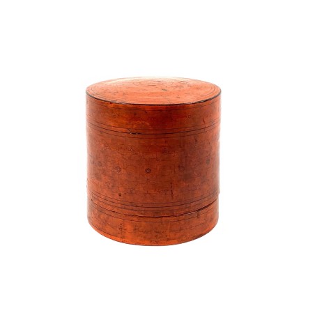 Boîte à bétel  birmane ancienne décorées de fins motifs  bambous tressés et laque