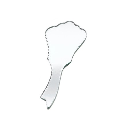 Miroir à main vintage biseauté