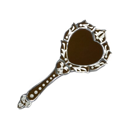 Miroir à main miroir biseauté contemporain