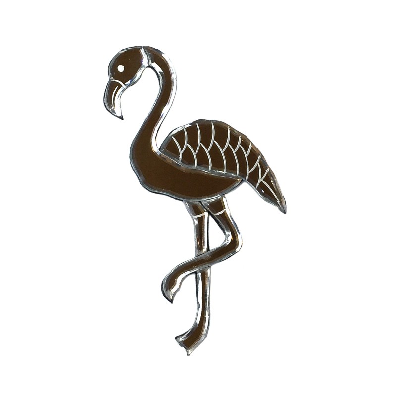 Petit miroir contemporain flamand rose à accrocher au mur