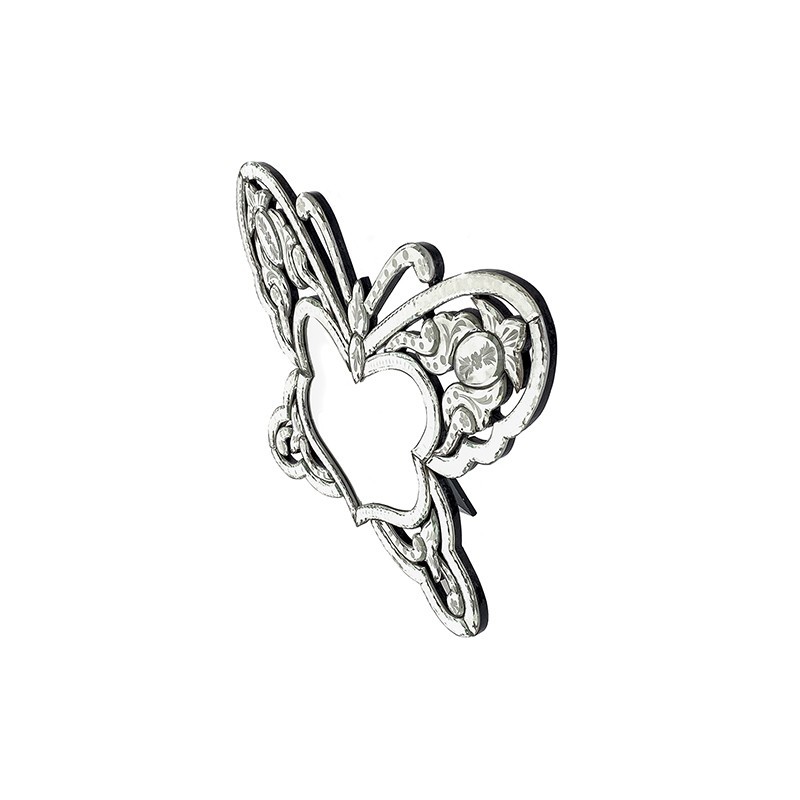 Miroir contemporain grand papillon style vénitien à poser