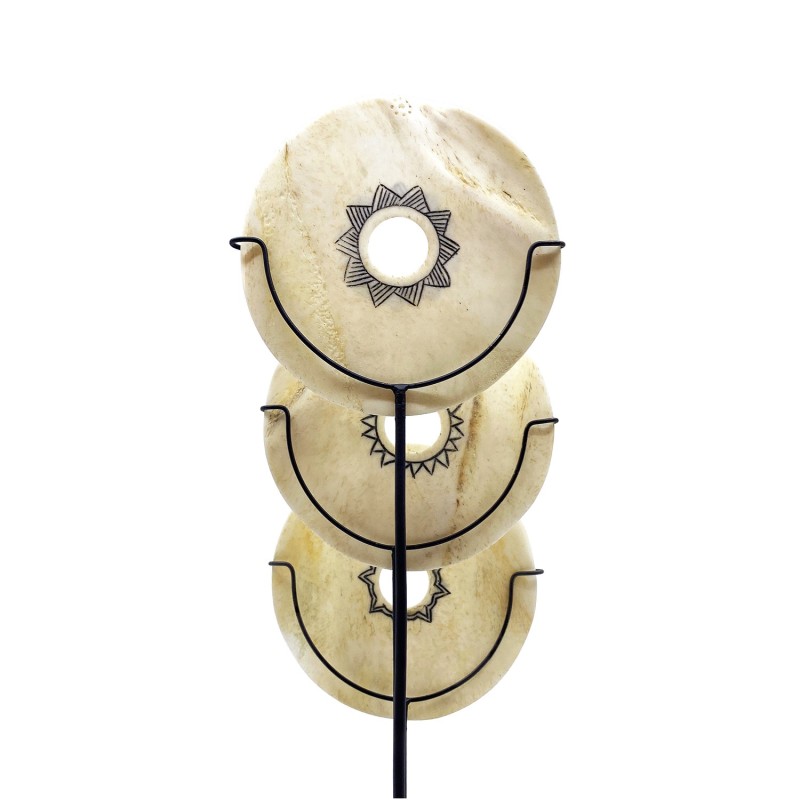 Disques Moon décoratifs en os