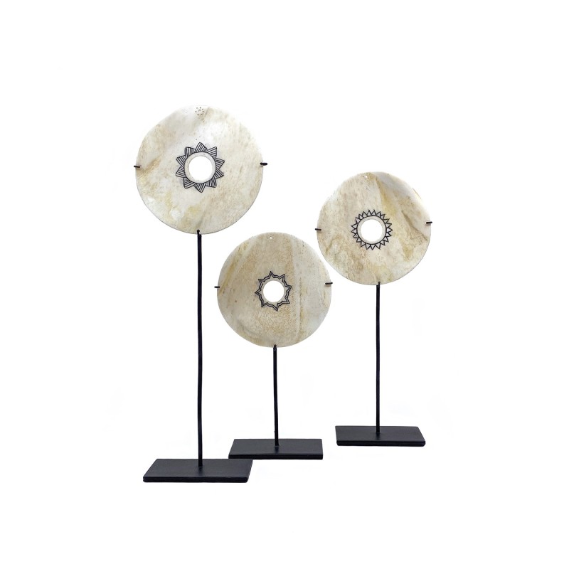 Disques Moon décoratifs en os