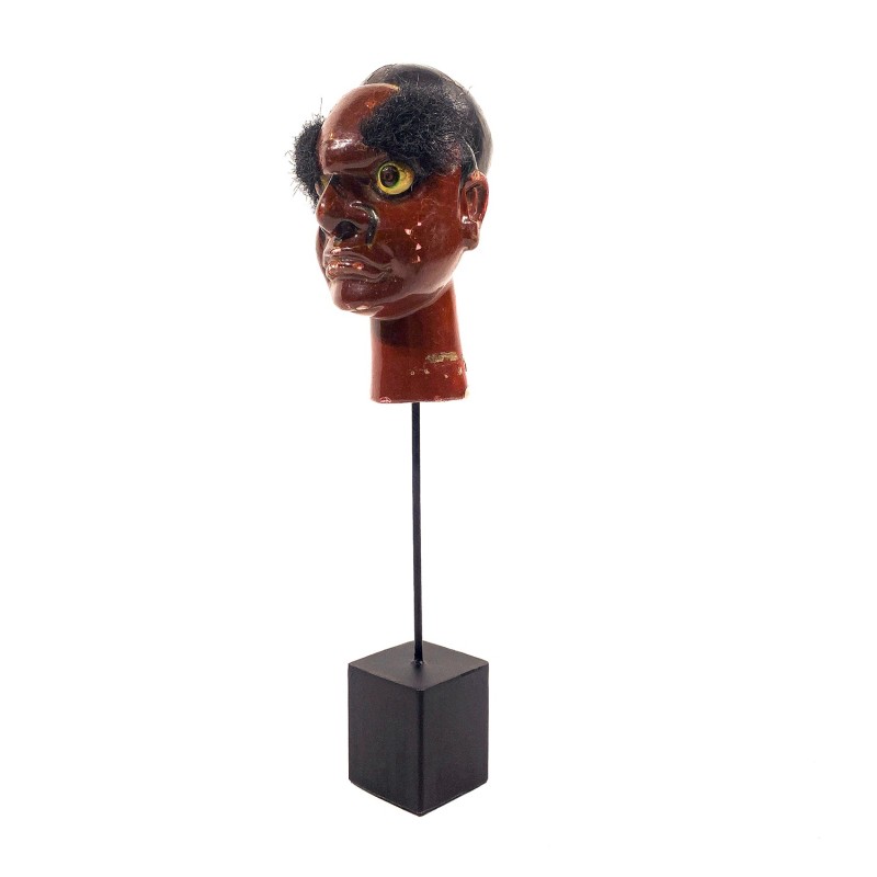 Tête de marionnette ancienne chinoise personnage masculin