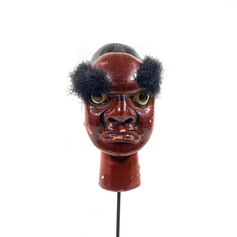 Tête de marionnette ancienne chinoise personnage masculin