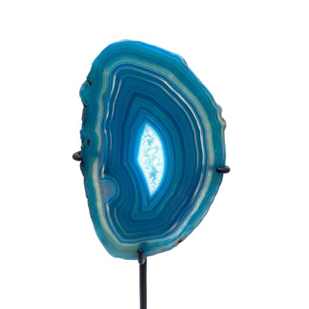 Série de petites tranches d'agates colorées