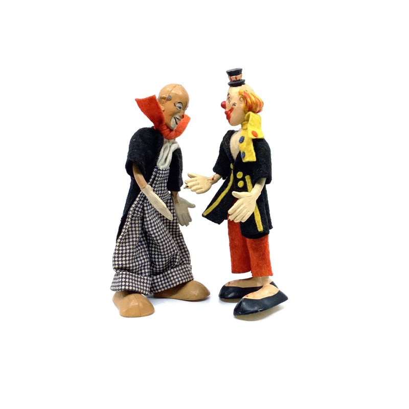 Jouets vintage Paramount USA clowns en feutrine