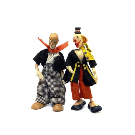 Jouets vintage Paramount USA clowns en feutrine