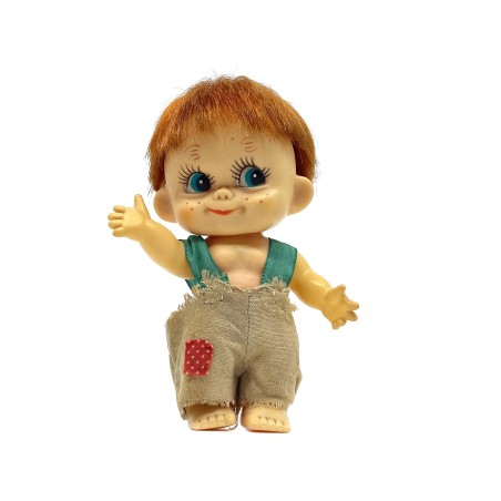 Poupée  vintage garçonnet salopette