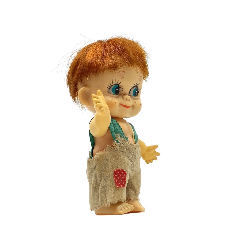 Poupée  vintage garçonnet salopette
