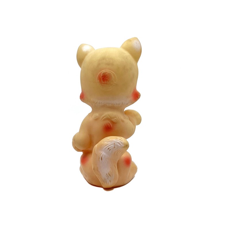 Poupée  poeut-pouet  renardeau joueur vintage caoutchouc