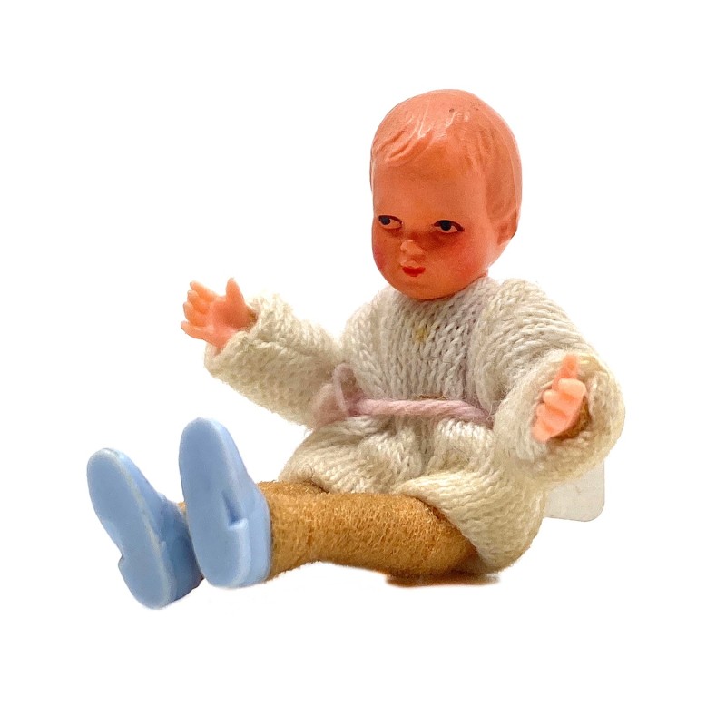 Poupon petit en celluloïd  plastique et tricot