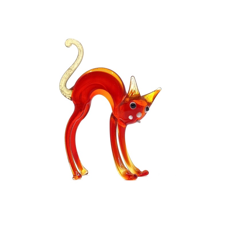Animal  petit verre Murano vintage chat