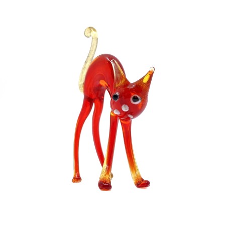 Animal  petit verre Murano vintage chat