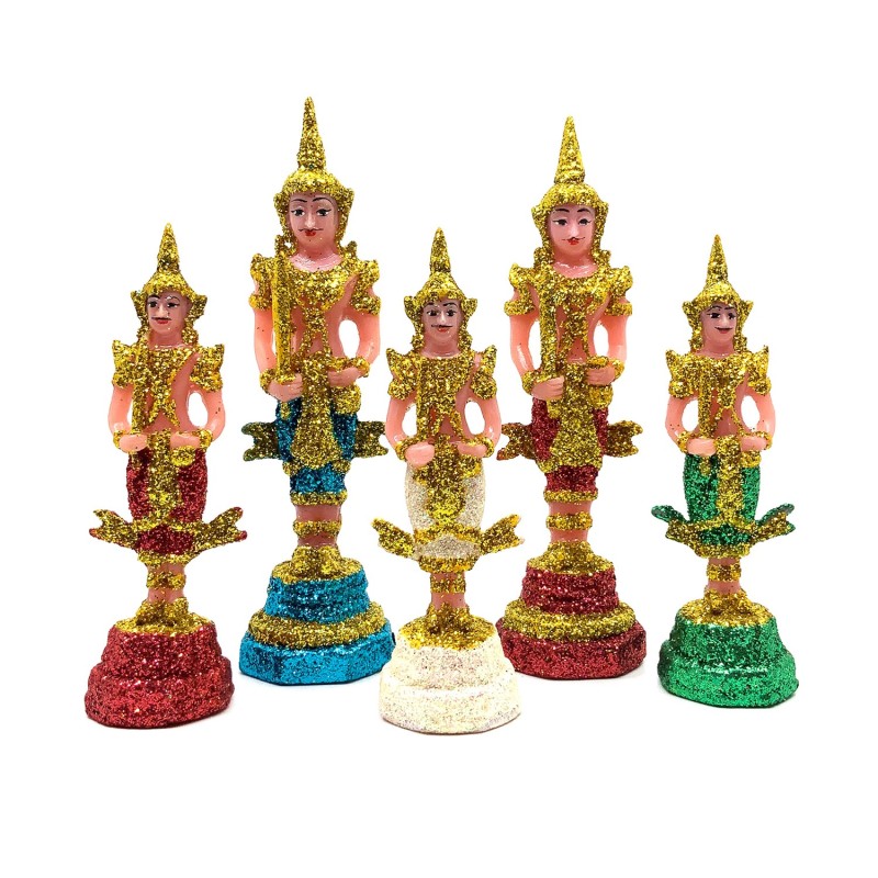 Famille de gardiens de temple Thaïlande en résine