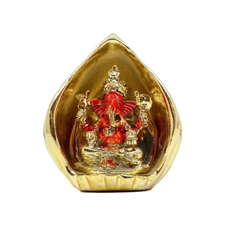 Ganesha dieu éléphant protecteur hindouisme dans sa feuille ficus arbre de Bodhi