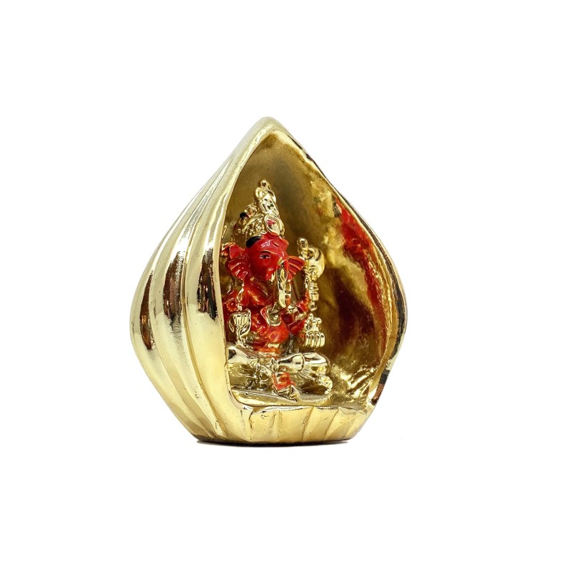 Ganesha dieu éléphant protecteur hindouisme dans sa feuille ficus arbre de Bodhi