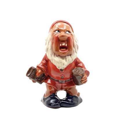 Nain de jardin grincheux vintage en Terracotta