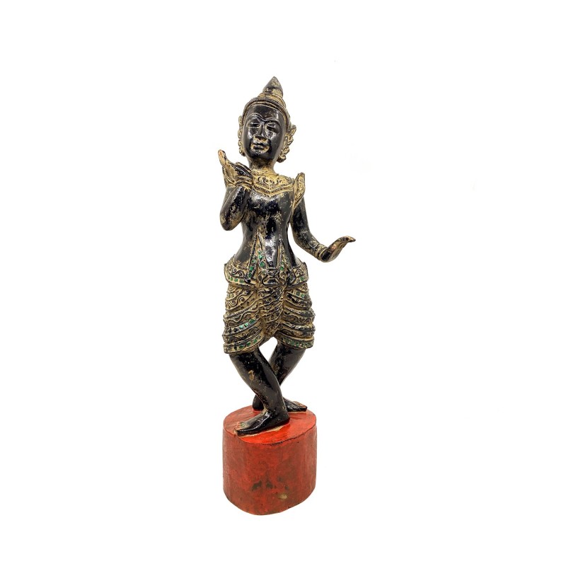 Ange birman en bois sculpté et laque