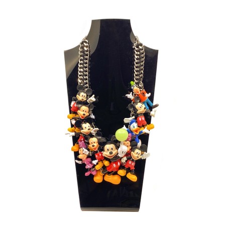 Collier fantaisie Mickey et ses amis Pluto et Dingo