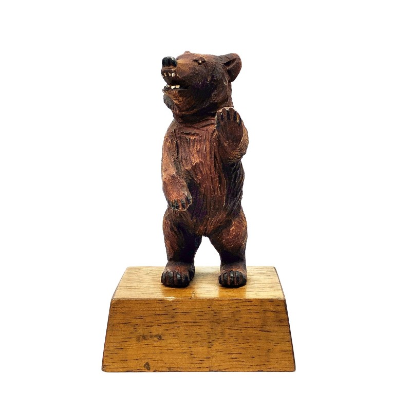 Ours en bois sculpté vintage