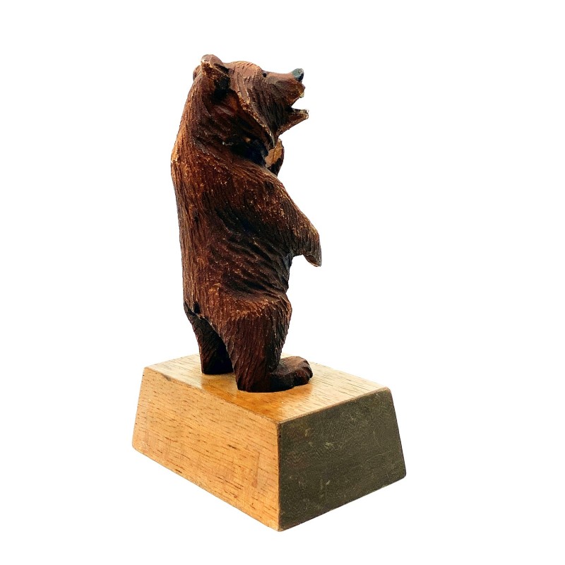 Ours en bois sculpté vintage