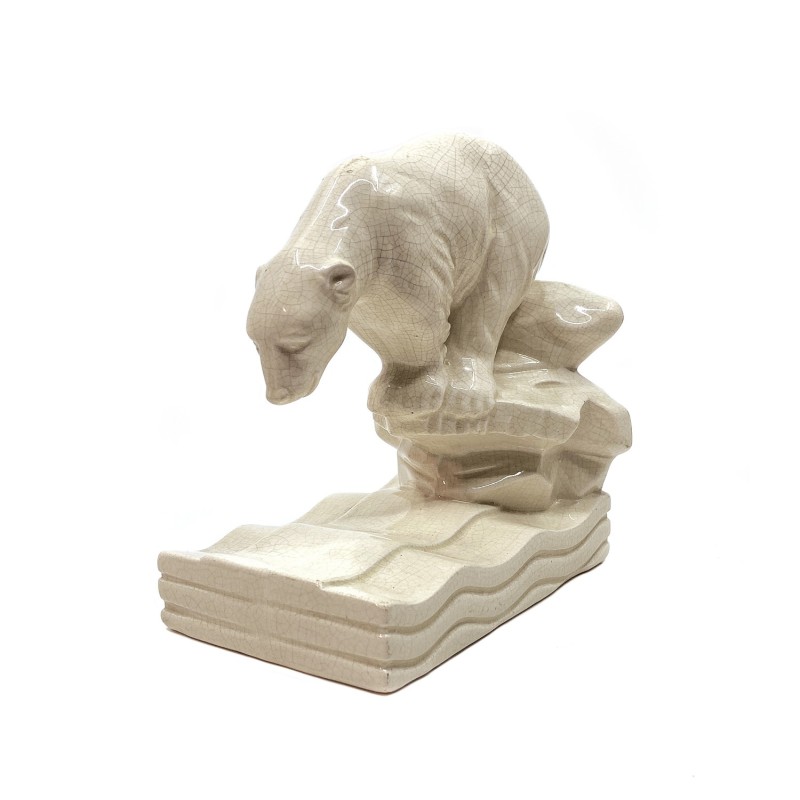 Ours polaire céramique craquelée