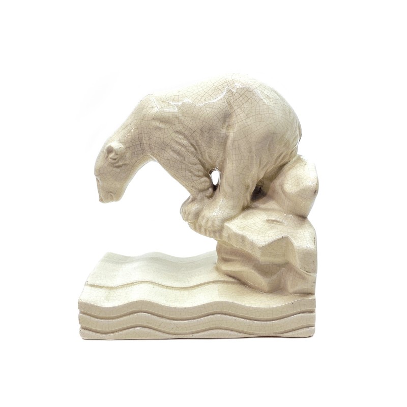 Ours polaire céramique craquelée