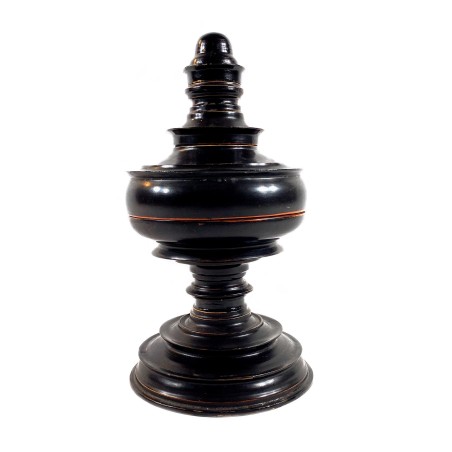 Boîte birmane à offrandes ancienne bois et laque