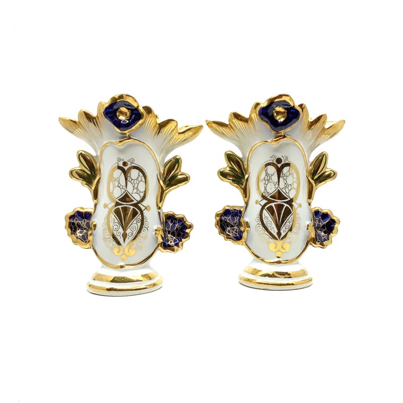 Paire de vases porcelaine Vieux Paris