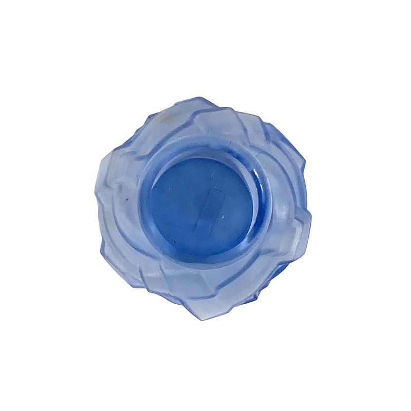 Vase bleu en pâte de verre pressé Art Déco
