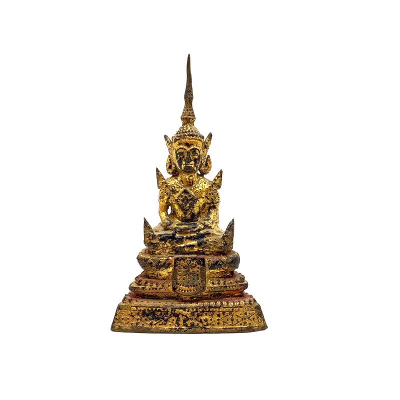 Bouddha thaïlandais Ratanakosin ancien en bronze