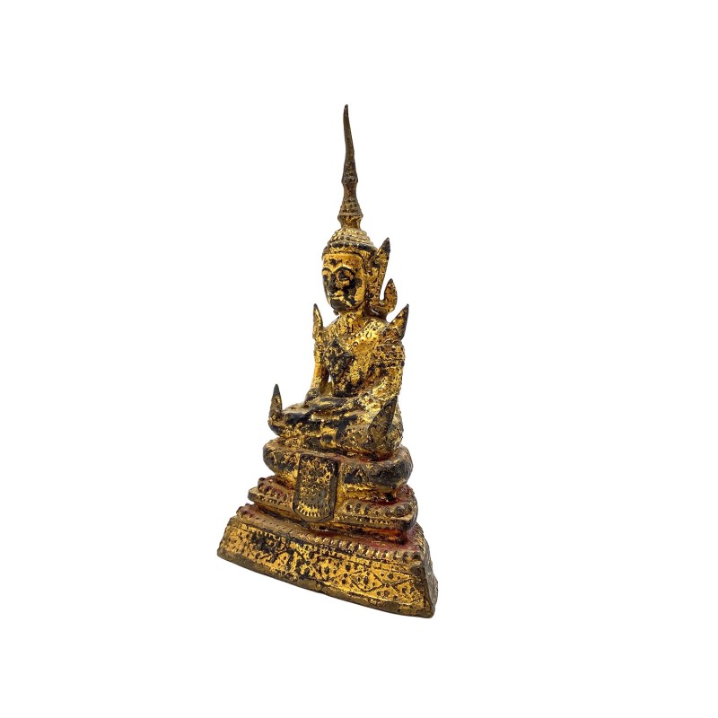 Bouddha thaïlandais Ratanakosin ancien en bronze