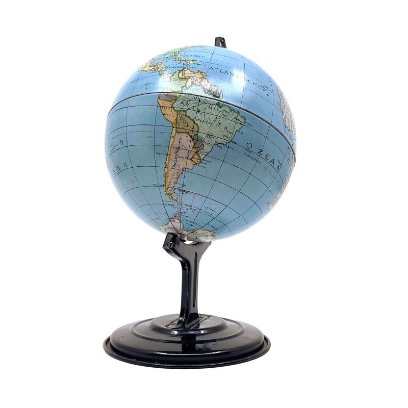 Globe terrestre en métal  allemand