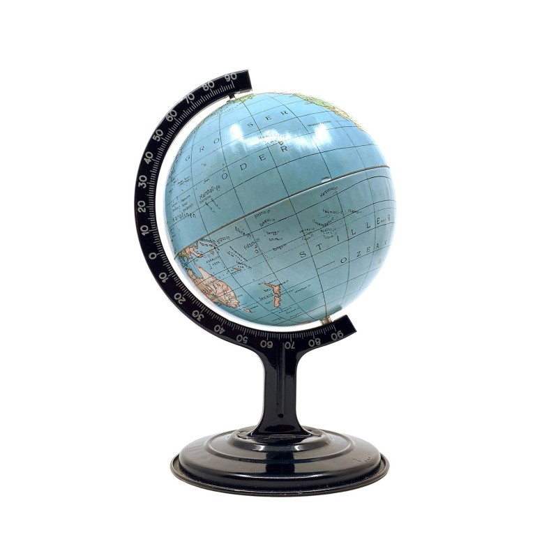 Globe terrestre en métal  allemand