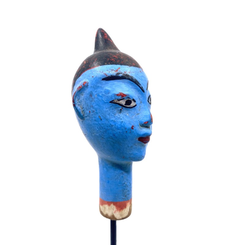 Tête de marionnette javanaise contemporaine en bois