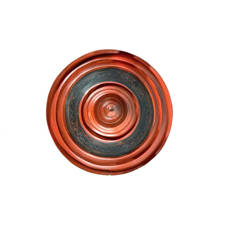 Boîte à offrandes birmane ancienne  Hsun Ok bambous tressés et laque