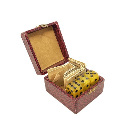Boîte aux 3 dés à jouer 4-2-1 vintage