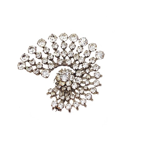 Broche vintage en strass