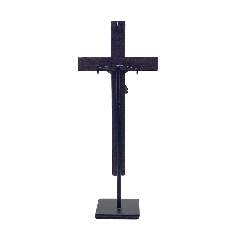 Mini crucifix en bois et métal vintage
