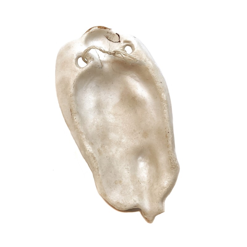 Mini bénitier à l'ange en porcelaine