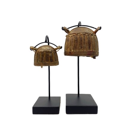 Anciennes cloches thaïlandaises pour animaux en bronze