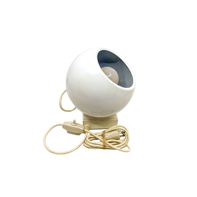 Lampe boule vintage, aimantée sur son socle et inclinable, années 1970