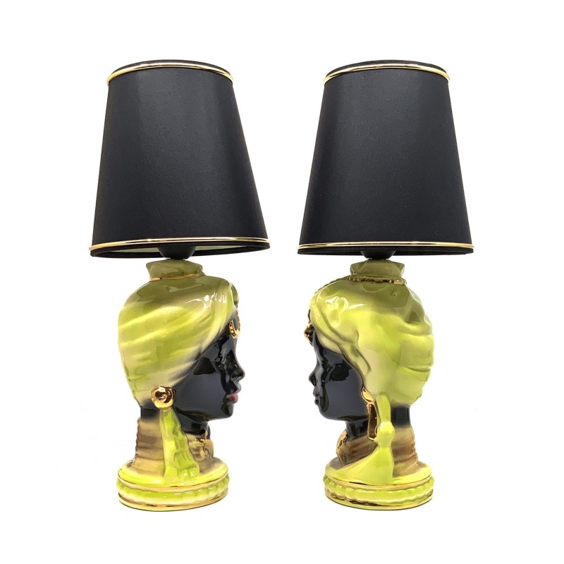 Lampes d'ambiance américaines porcelaine émaillée, années 1950