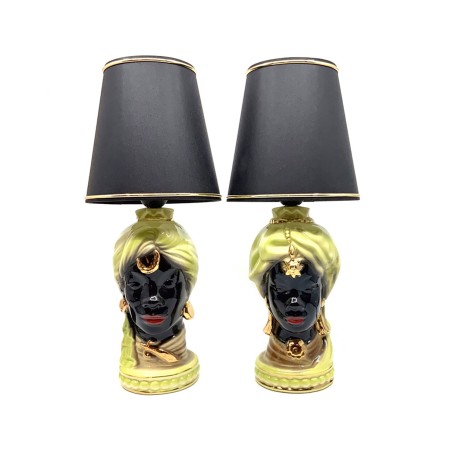 Lampes d'ambiance américaines porcelaine émaillée, années 1950