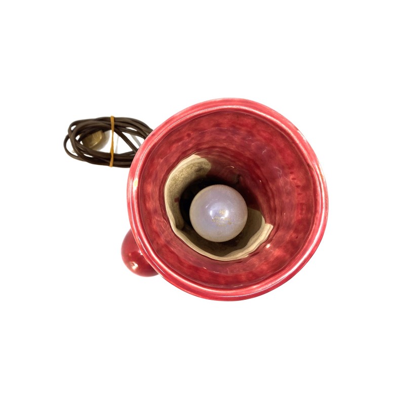 Lampe d'ambiance américaine, buste nubien,  porcelaine émaillée, années 1950