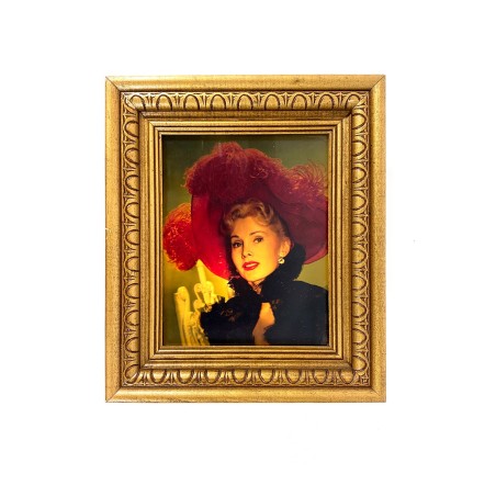 Light box publicitaire américain vintage, effet 3D, Zsa zsa  Gabor dans le film Moulin Rouge 1952